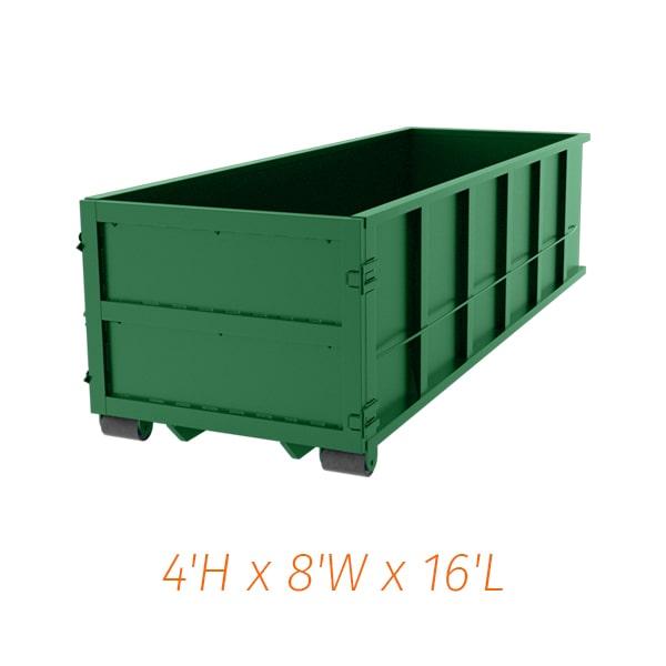 the cost of renting fifteen yard dumpsters depends on the location and rental period